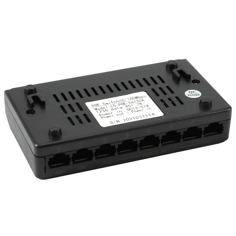 10X 8 Uostų 6+2 POE Switch purkštukas (benzinas Galia Per RJ45 Ethernet Be Maitinimo Adapteris Šeimos Tinklo Kamerų Sistema