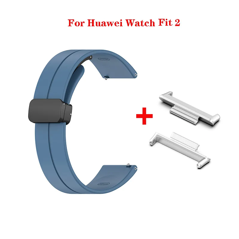 Magnetinė Sklendė, Lankstymo Sagtimi Diržu, Huawei Žiūrėti Tilptų 2 Naujas Silikono Juosta Jungtis