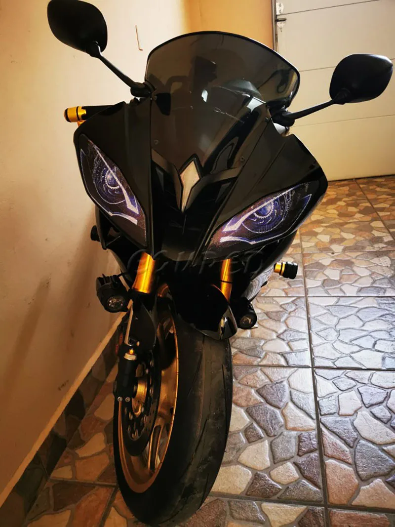 Už YAMAHA YZF-R6 YZF R6 YZFR6 2006-2016 3D Motociklo Priekinio Lauktuvės priekinis žibintas Guard Lipdukas žibintas apsaugos Lipdukas