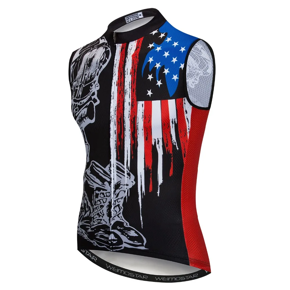 2021 JAV Vėliava Dviratį Megztiniai Ropa Ciclismo Sportwears Pro Komandos Dviračiu Marškinėliai be Rankovių Dviračių Marškinėliai JAV Black Kvėpuojantis
