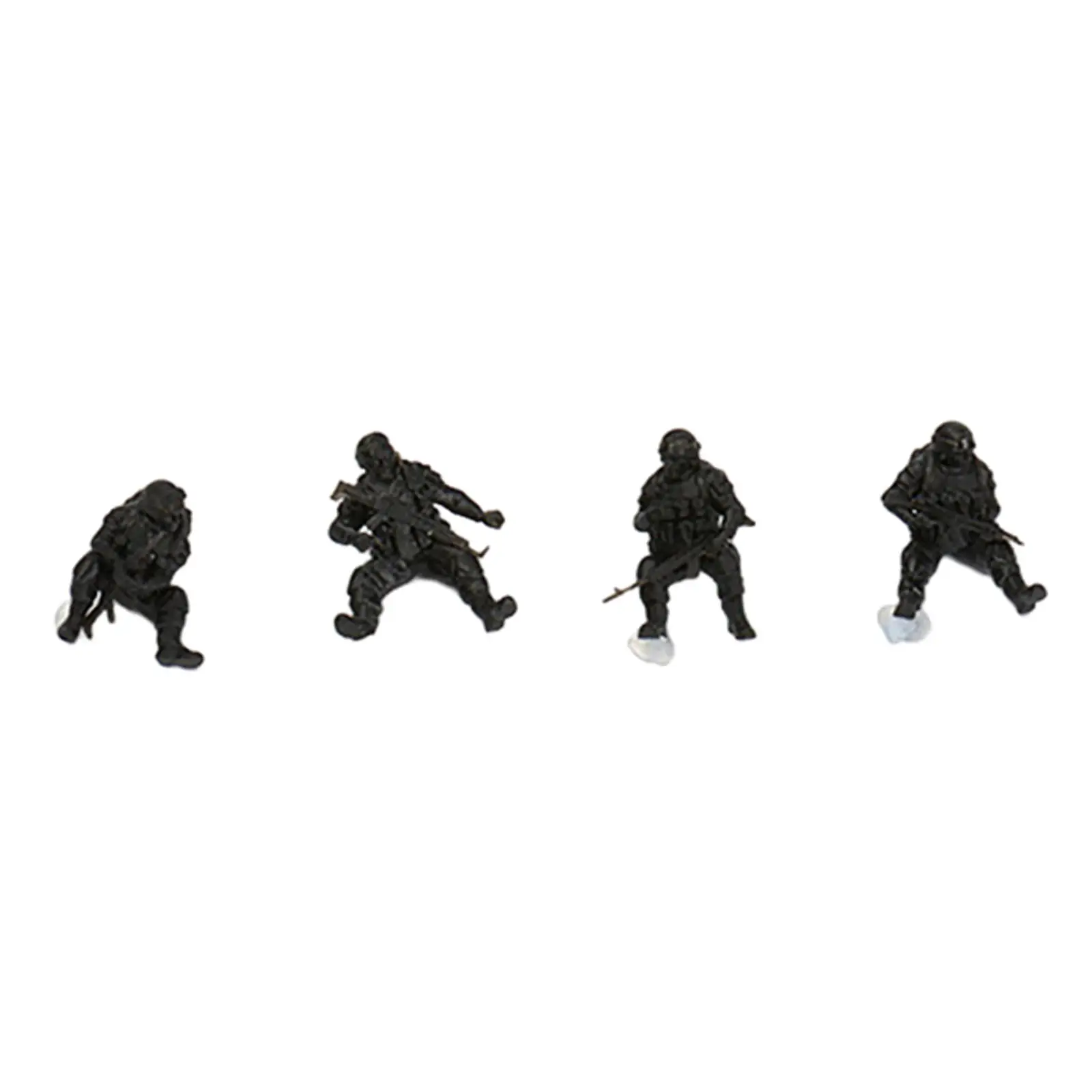 4 Gabalus 1/72 Commando Žmonės Sumos Pasakų Sodas Rankomis Dažyti Specialiųjų Policijos Figūrėlės Miniatiūrinės Scenos Dioramas Apdaila