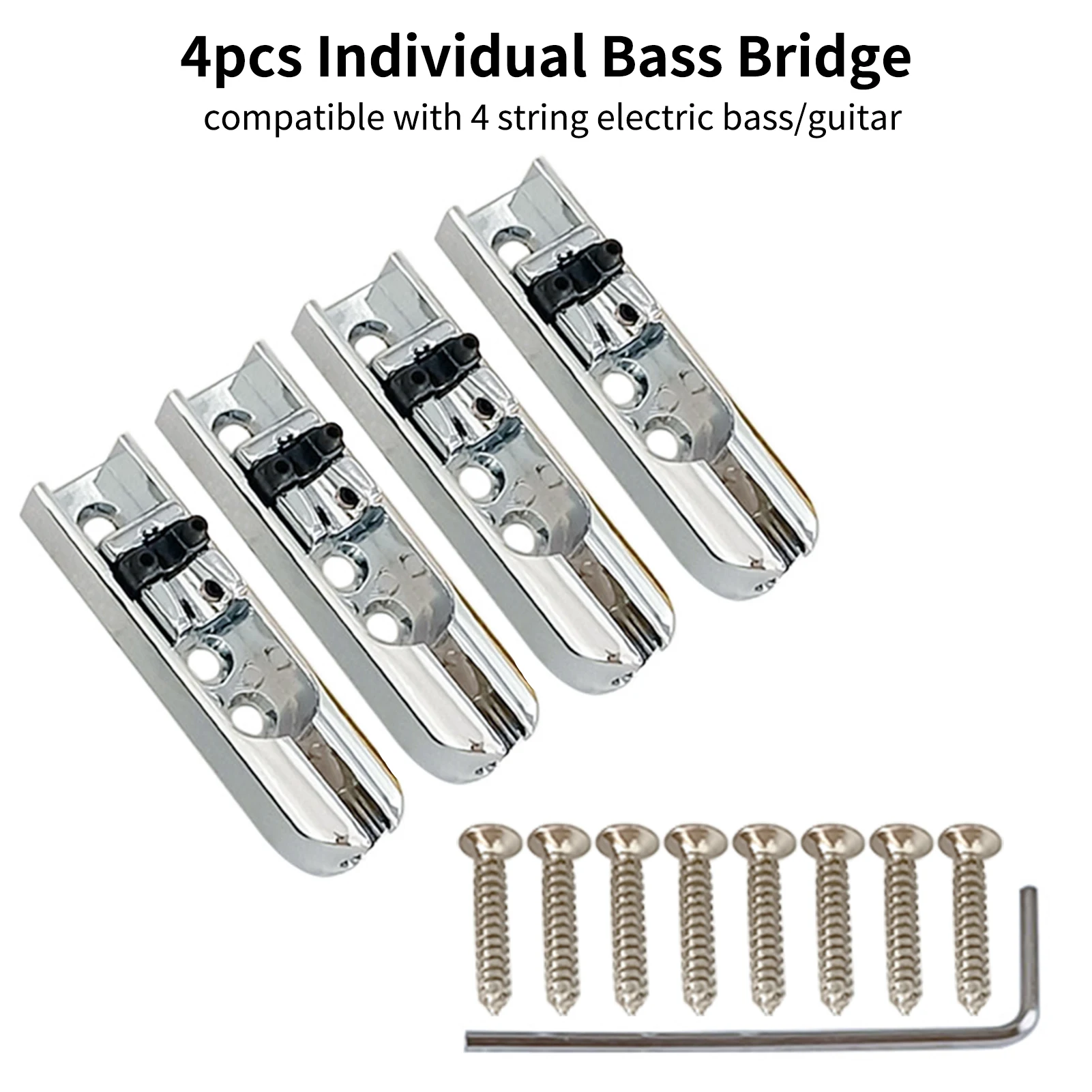 4pcs Bosinė Gitara Tiltas Atskiras Bass BridgeSingle String Bass Tiltas Suderinama su 4 Styginiai Elektrinė Bosinė
