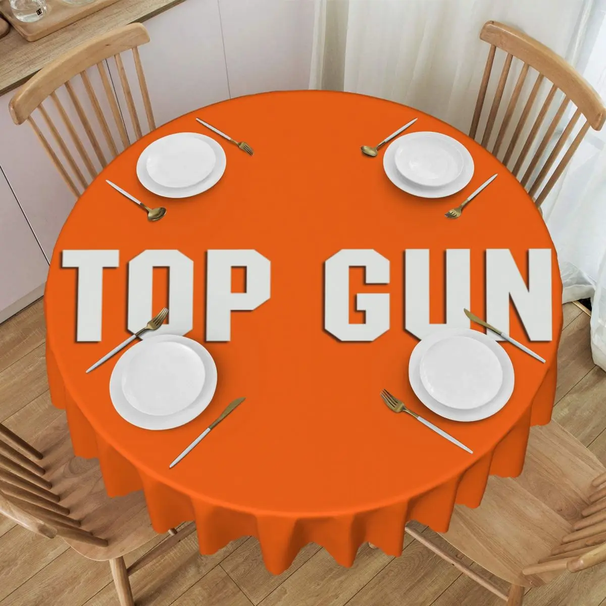 Top Gun Spausdinti Apvalios Staltiesės 60 Cm staltiesės Valgomasis Stalas Medžiaga