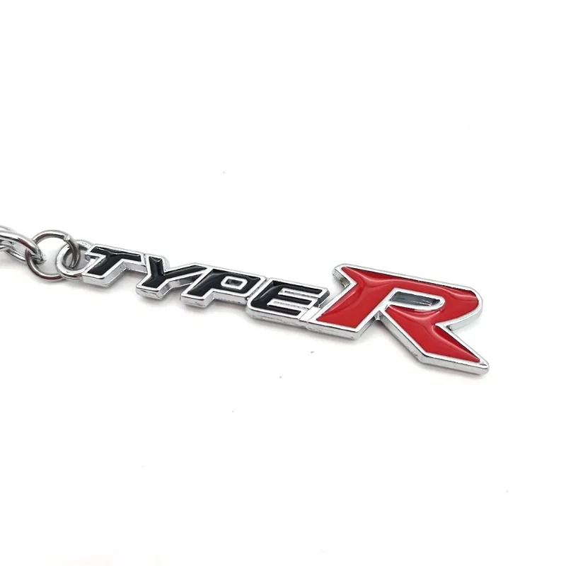 3D Metalų Rūšis R Logotipas paketų prižiūrėtojų raktinę Keychain Automobilio Raktų Grandinės Žiedas Turėtojas Honda TIPO Lenktynių Civic CRV HRV Miesto Sutarimu Priedai