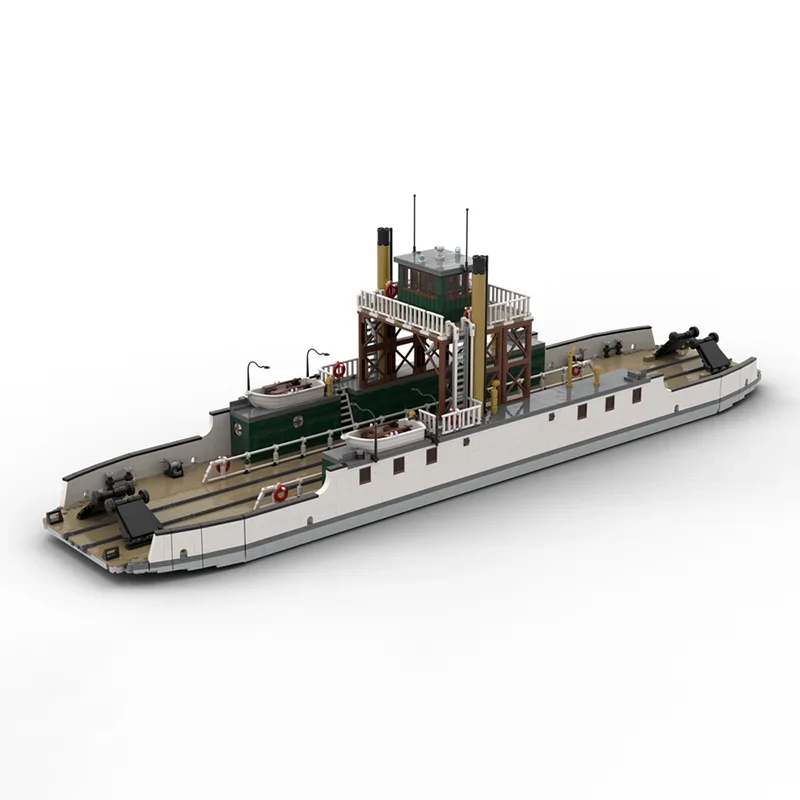 Ss Statybinių Blokų Didesnių Geležinkelio Keltų Transporto Laivo Modelis Techniniai Plytos 