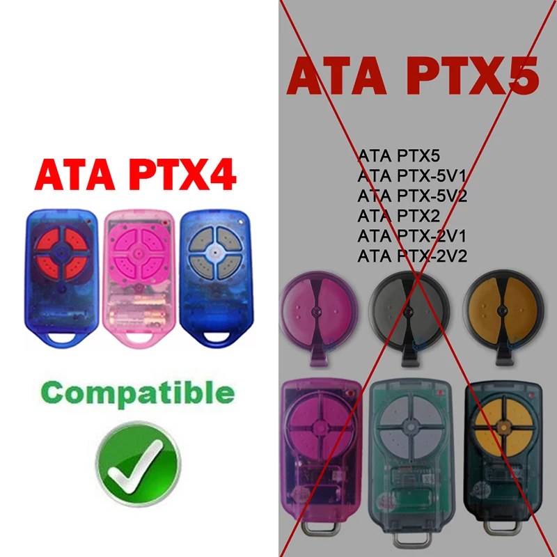 Dėl ATA PTX4 Herculift SecuraCode Nuotolinio Valdymo Garažo Durų Atidarytuvas 433.92 MHz Geležinkelių Kodas Belaidis Siųstuvas Vartų Valdymo
