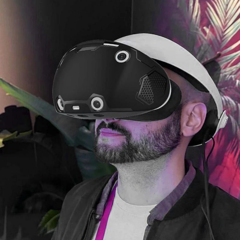Minkštas VR Silikono Apsaugos Atveju Padengti PS VR2 Priedai Šalmas Apsauginis Objektyvą Odos PS (VR), 2-jų Stiklų