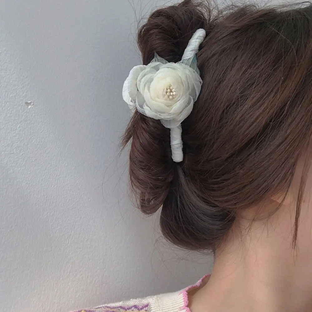 Moterų Nėriniai Gėlės Plaukų Įrašą Ryklys Patraukti Įrašą Korėjos Stiliaus Plaukų Įrašą Gėlių Plaukų Letena Camellia Plaukų Letena Moterų Plaukų Aksesuarai