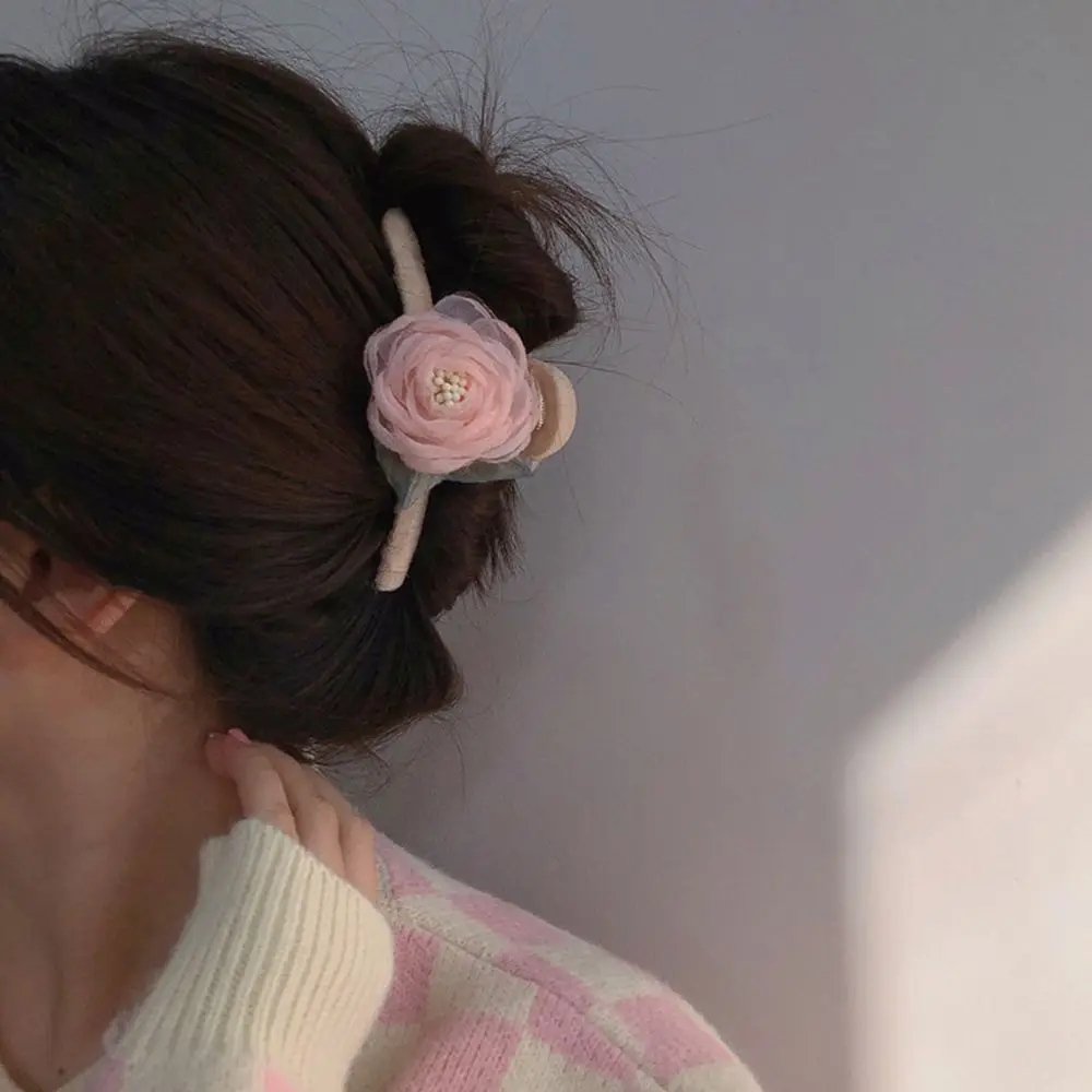 Moterų Nėriniai Gėlės Plaukų Įrašą Ryklys Patraukti Įrašą Korėjos Stiliaus Plaukų Įrašą Gėlių Plaukų Letena Camellia Plaukų Letena Moterų Plaukų Aksesuarai