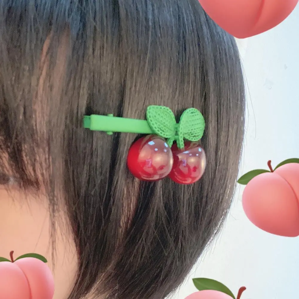 Mielas Mielas Galvos Apdangalai Lydinio Vaisių Merginos Korėjos Stiliaus Barrettes Vyšnių Staigius Moterų Plaukų Clips Plaukų Aksesuarai