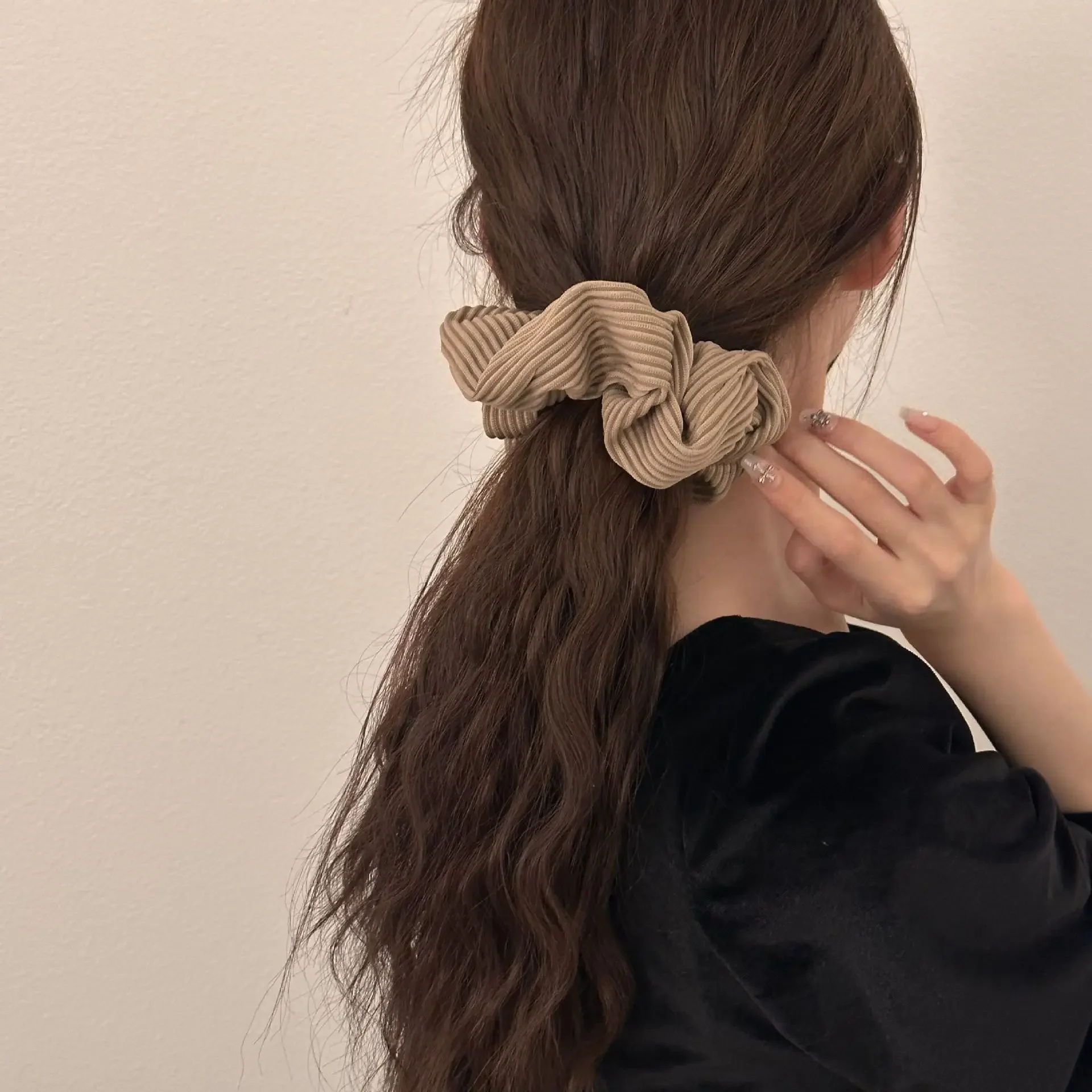 Plaukų aksesuarai mergaitėms moterų grupė korėjos elastinga ryšius gumos scrunchies kawaii didelis populiarus pirmaujančių mados saldainių suaugusiųjų naujas