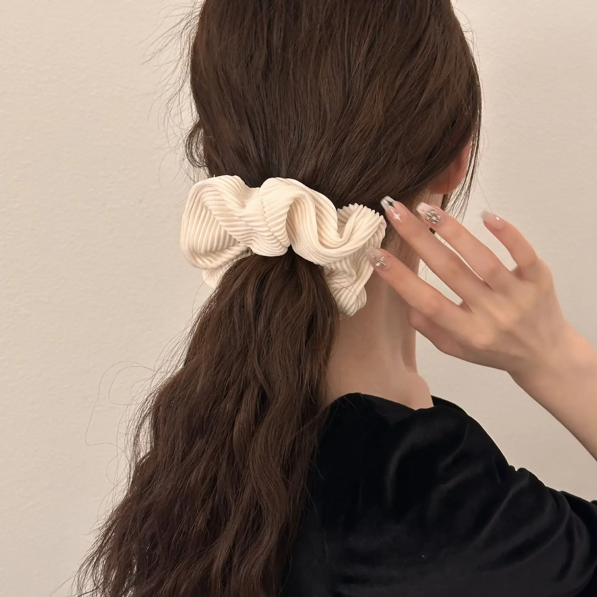 Plaukų aksesuarai mergaitėms moterų grupė korėjos elastinga ryšius gumos scrunchies kawaii didelis populiarus pirmaujančių mados saldainių suaugusiųjų naujas
