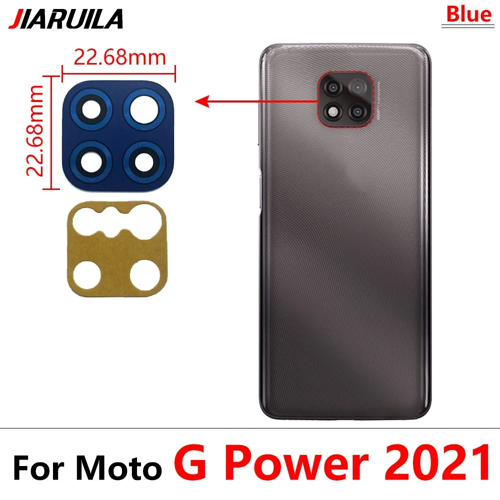 10vnt Originalą Motorola Moto G Galios 2021 Kameros Stiklo Objektyvas Atgal Galinio vaizdo Kamera, Stiklinis Lęšis su klijuojamas Lipdukas