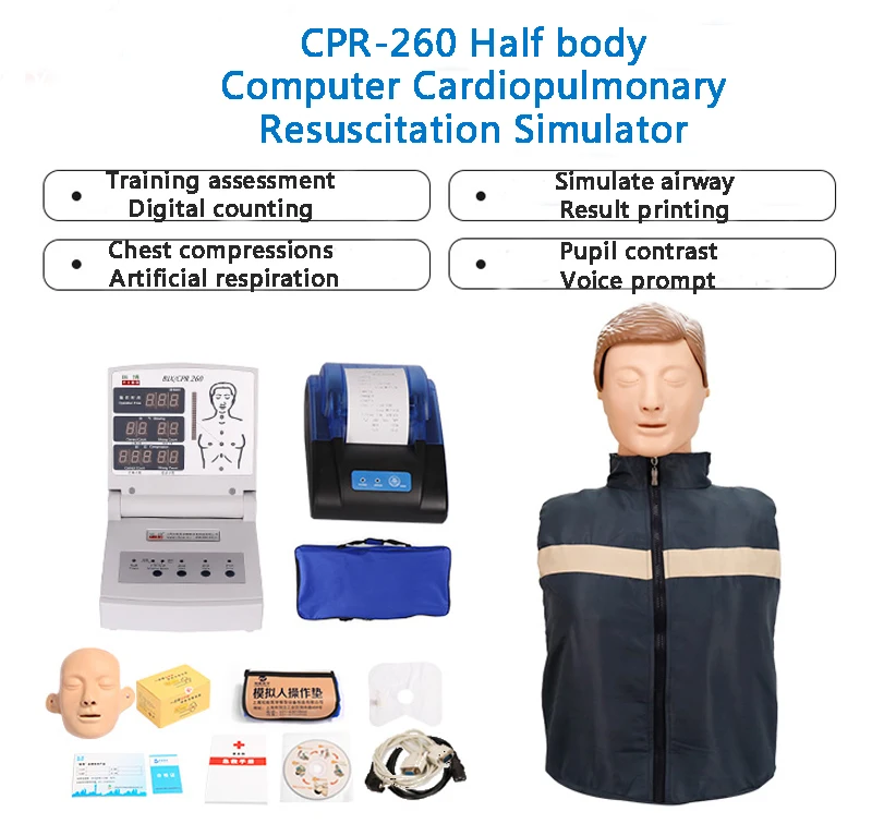 Išplėstinė Pusę Kūno CPR Manikin Švietimo, Mokymo ir gydymo Praktikos Pagalbos Modelis BIX-CPR230