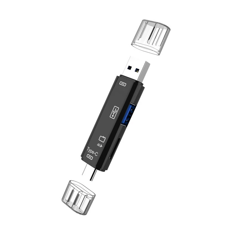5 In 1 USB 2.0 Tipas C/USB /Micro-USB/TF/SD Atminties Kortelių Skaitytuvą, OTG Kortelių Skaitytuvo Adapteris Mobiliųjų Telefonų Priedai