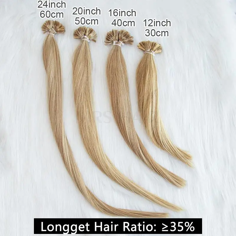 #4 Tamsiai Rudos U Patarimas Keratin Hair Extension Natūralių Žmogaus Plaukų Karšto Sintezės Italiana Nagų Kapsulės PreBonded 12-24
