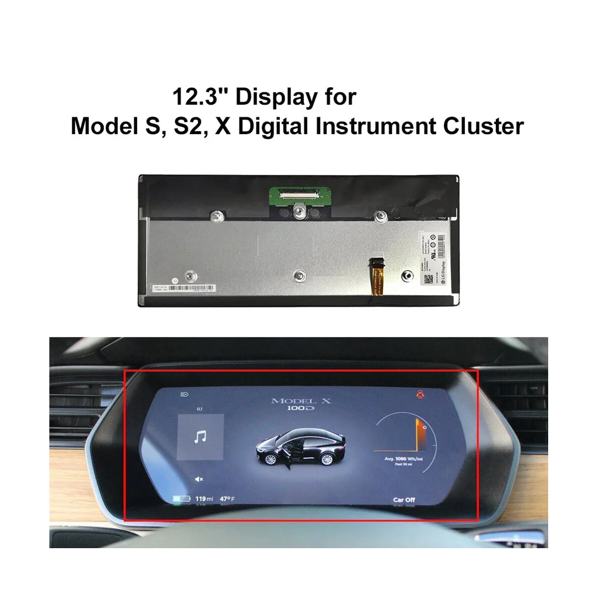 12.3 Colių LA123WF1-SL01 LCD Ekranu, skirtas 2014 m. Tesla Model S Modelis, X Automobilių Prietaisų Dalys LA123WF4-SL01