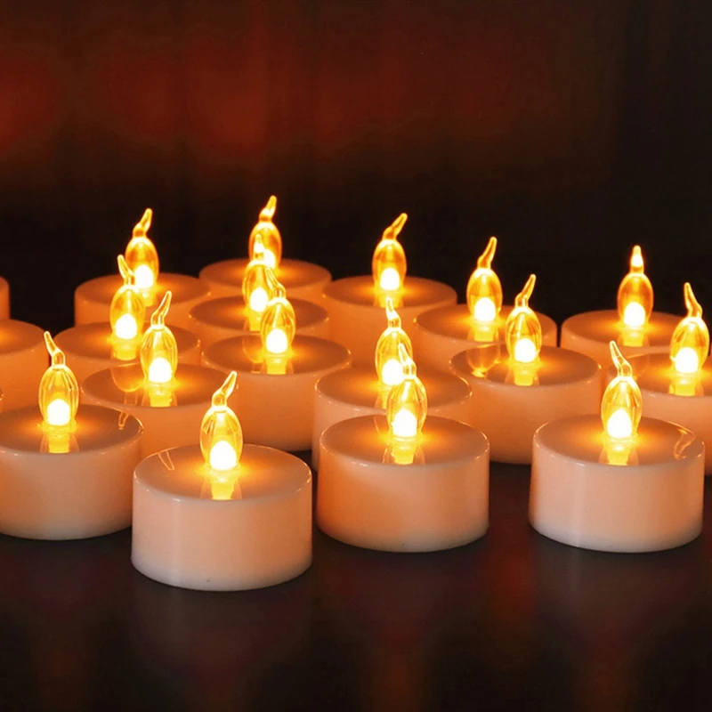24Pcs/Set Aukštos Kokybės CR2032 Žvakių Šviesos diodų (LED Elektroniniai Žvakių Šviesos Gimtadienio Išpažinties Romantiška Pažaboti Rekvizitai