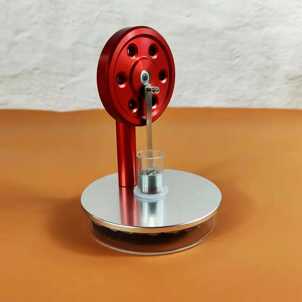 Mažas temperatūros skirtumas Stirlingo variklio modelis garo galia fizikos eksperimento naujas ir unikalus žaislas, kūrybingi gimtadienio dovana