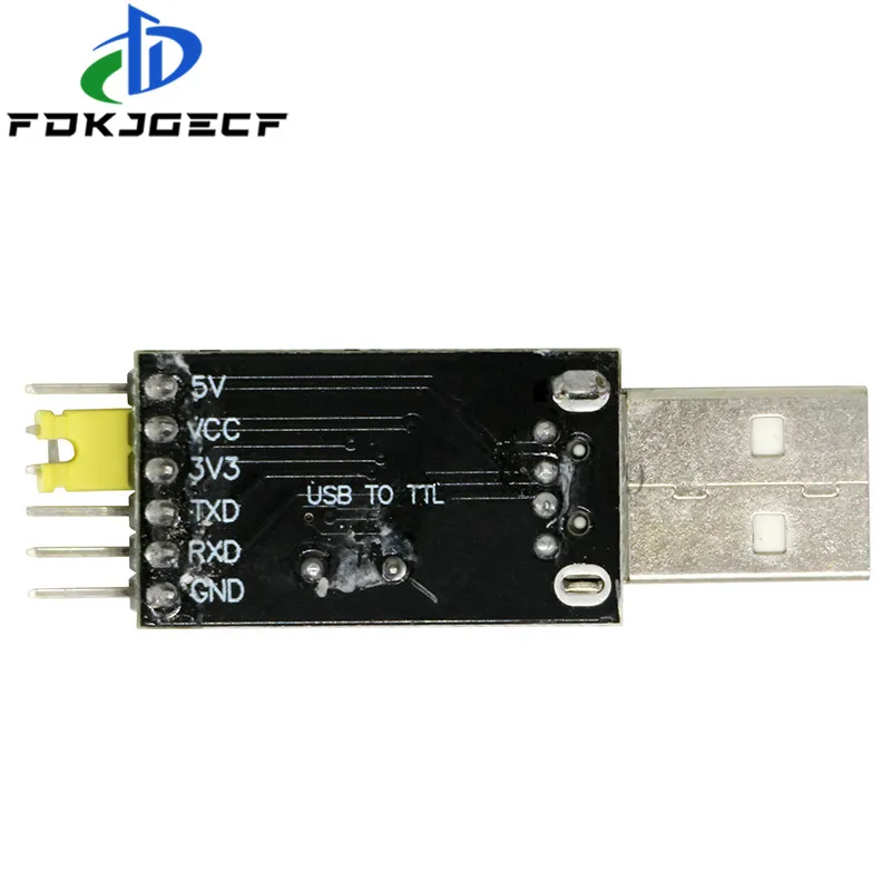 USB TTL konverterio UART modulis CH340G CH340 3.3 V 5V jungiklis