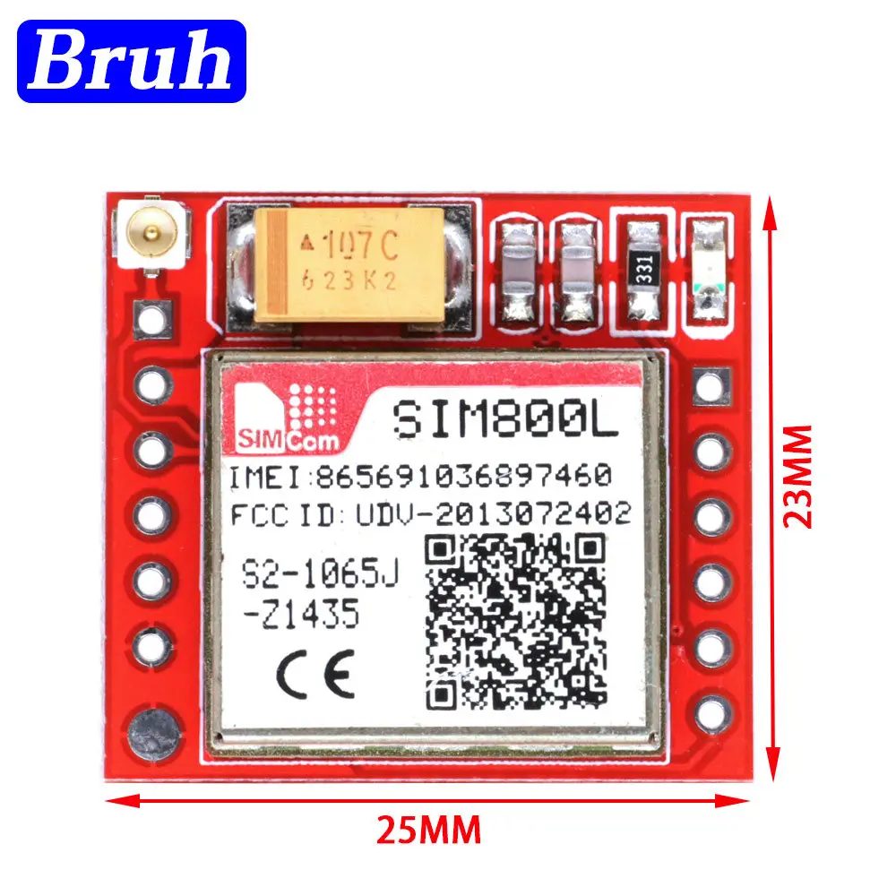 Mažiausias SIM800L GPRS GSM Modulis MicroSIM Kortelę Core Valdybos Quad-band TTL Nuoseklųjį Prievadą su antena