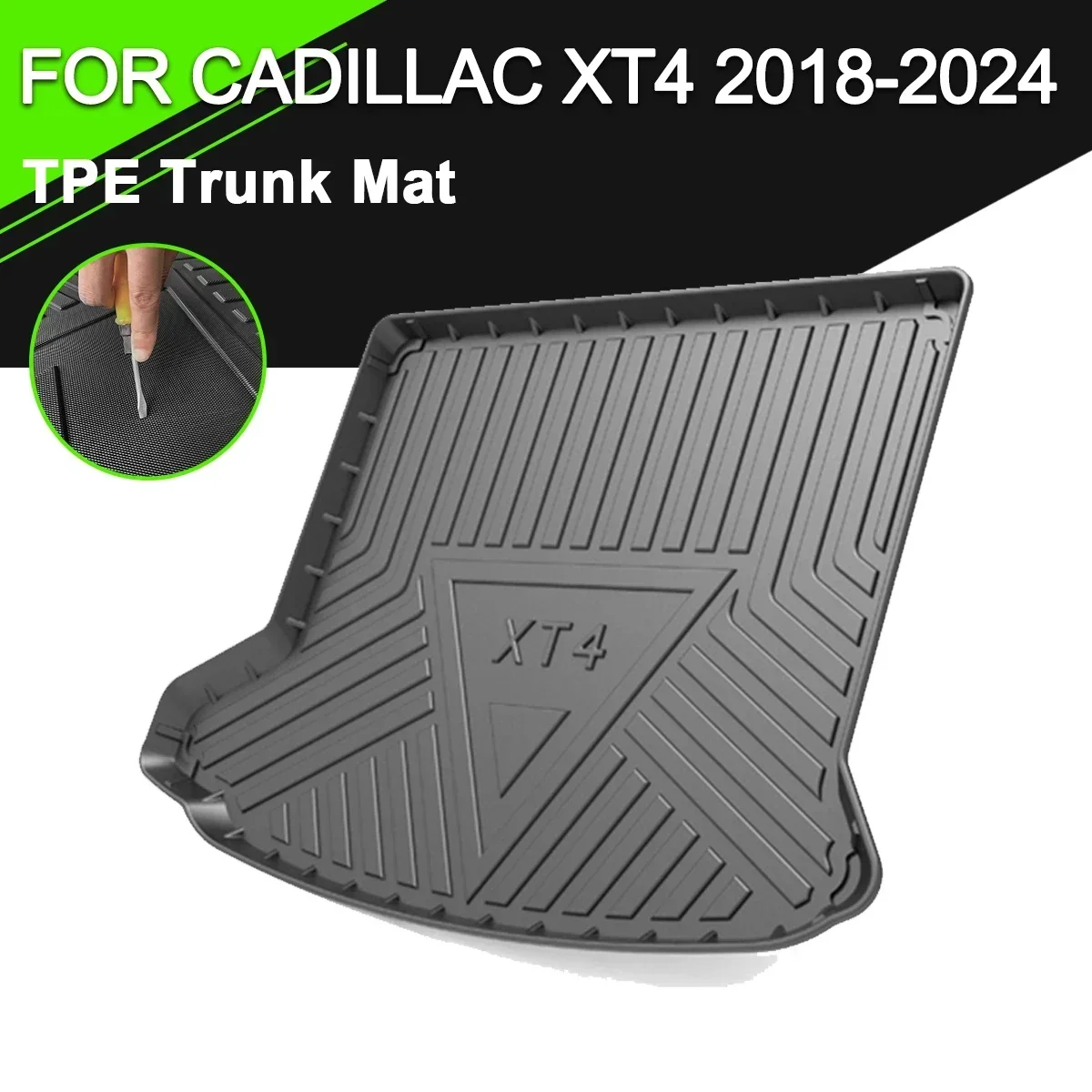 Automobilių Galinis bagažo skyriaus Dangtis Mat Ne Slydimo atsparus Vandeniui Gumos TPE Linijinių Krovinių Reikmenys Cadillac XT4 2018-2024