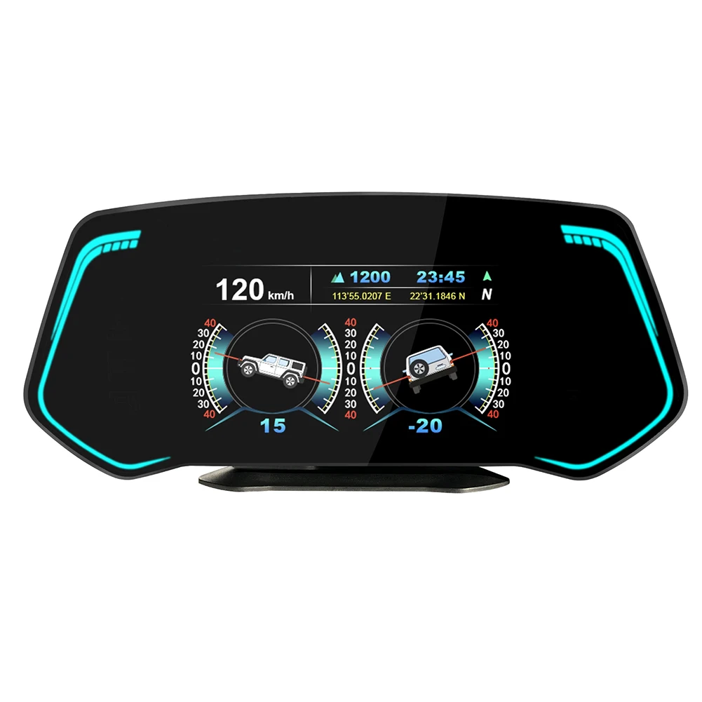 1pc OBD2+GPS HUD Indikatorius Automobilinis Skaitmeninis Head Up Display Spidometras Turbo RPM Signalo Temp Universaliųjų Automobilių Elektronikos Priedai