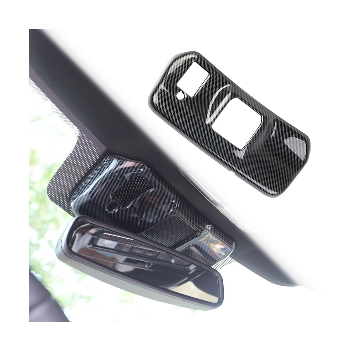 Vidinis galinio vaizdo Veidrodis Skydelio Dangtelį Apdaila Reikmenys Ford F150 2021 2022 2023 - ABS Anglies Pluošto