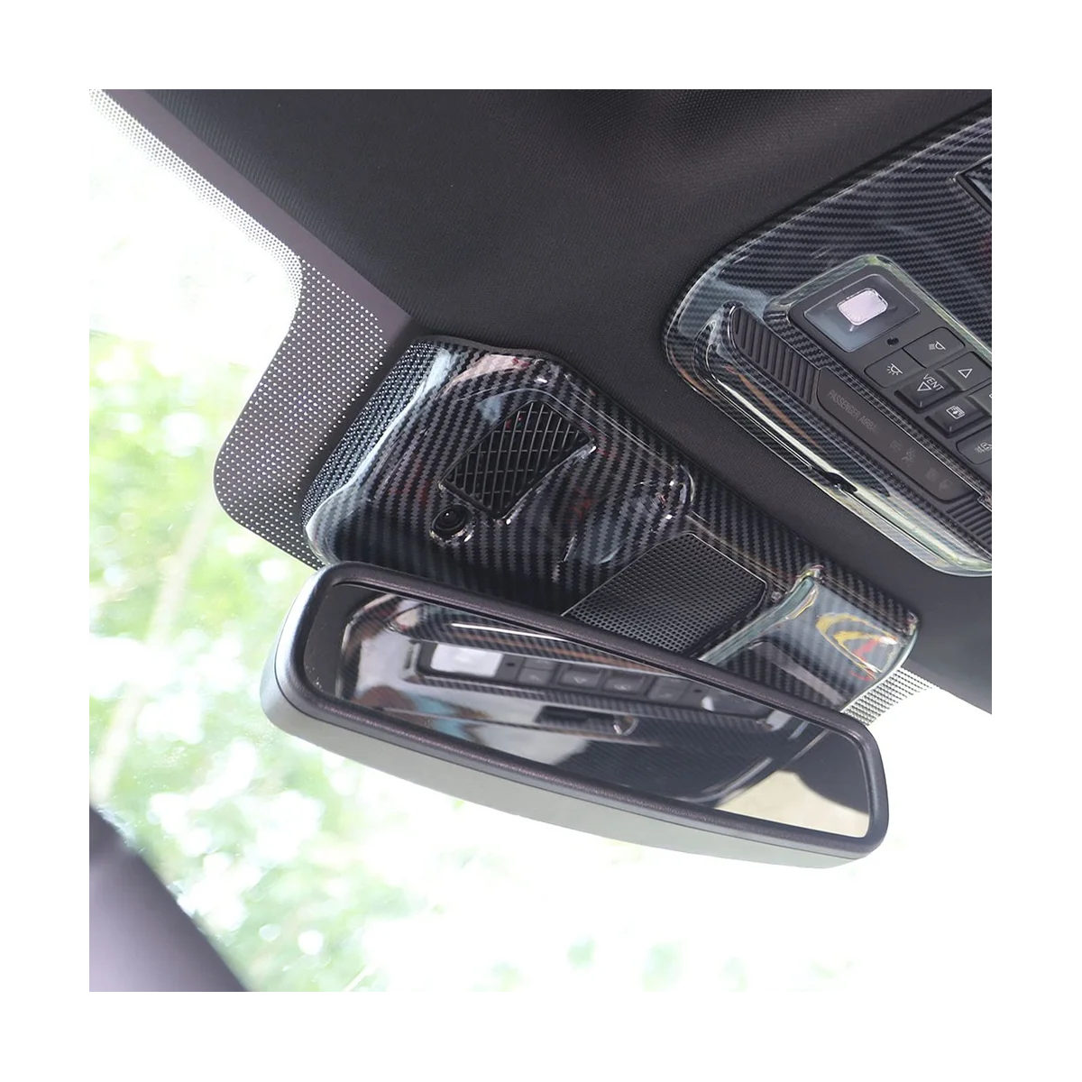 Vidinis galinio vaizdo Veidrodis Skydelio Dangtelį Apdaila Reikmenys Ford F150 2021 2022 2023 - ABS Anglies Pluošto