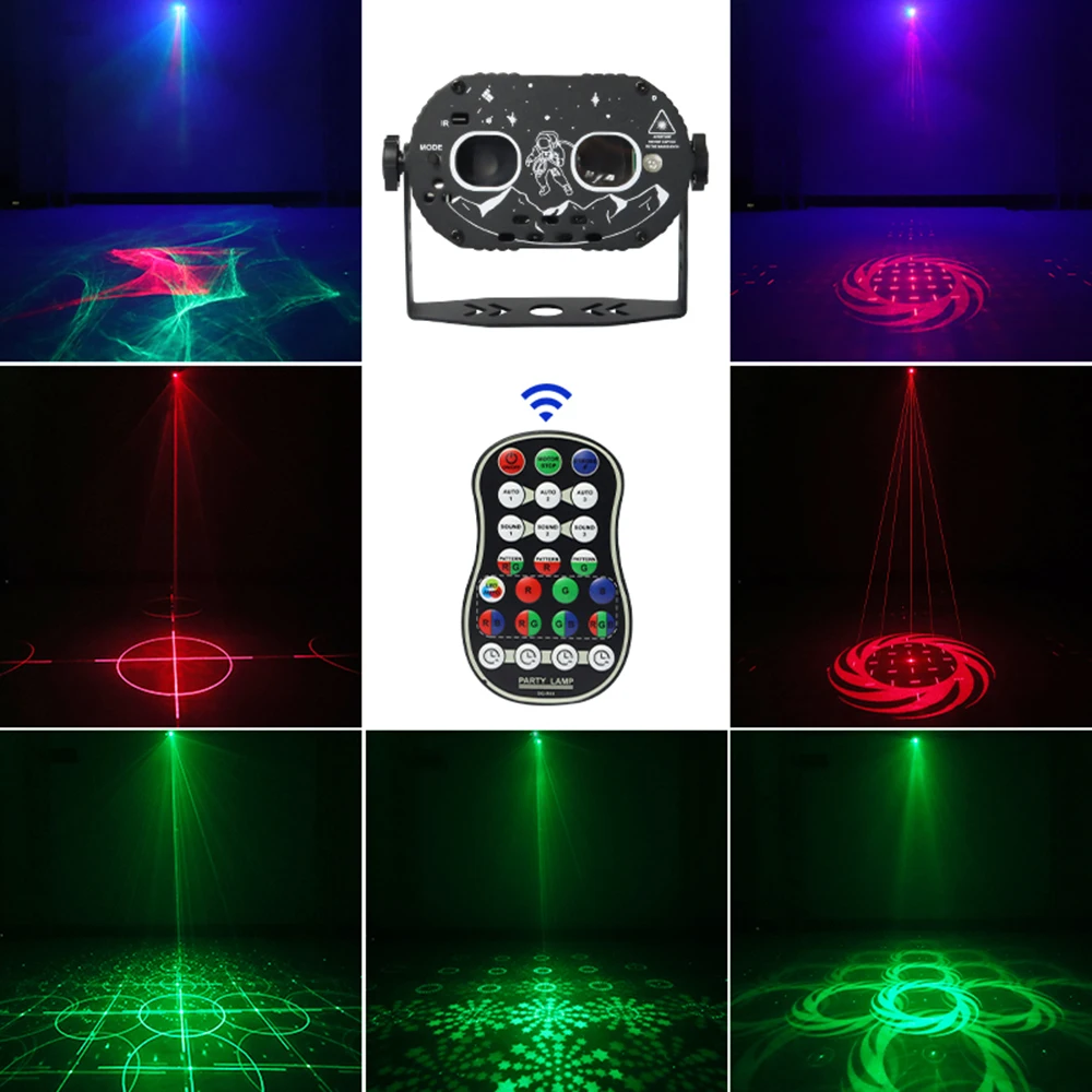 Nešiojamieji Nuotolinio Valdymo pulto LED Scenos Šviesos DJ KTV Diskoteka Lempa Projektoriui Lazerio Šviesos 
