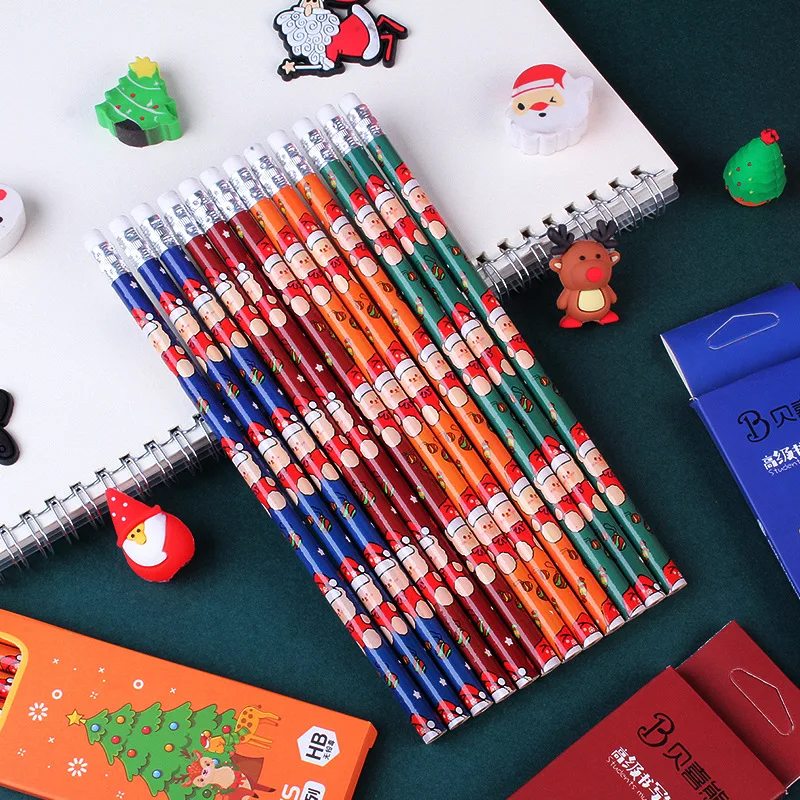 Kalėdų stilius vaikų 6 supakuota pieštuku animacinių filmų kūrybos tapyba, eskizas pen rašyti sklandžiai, nėra lengva pertrauka
