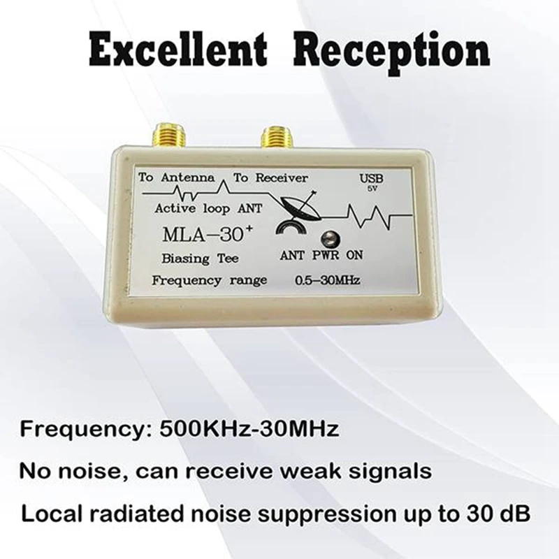 MLA-30+ Plius 0,5-30Mhz Žiedas Aktyvus Gauti Antenos SDR Loop Antena, Mažai Triukšmo Vidutinių Trumpųjų Bangų Radijo ryšio Trumpųjų Bangų