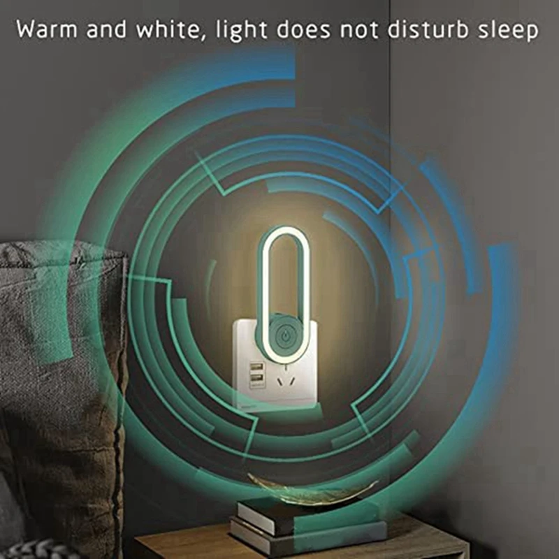 Dažnio Konversijos Miega Žibintas Su LED Miega Šviesos Tyli, išskyrus Žmonių/Pet Saugūs (Žalias) JAV Plug