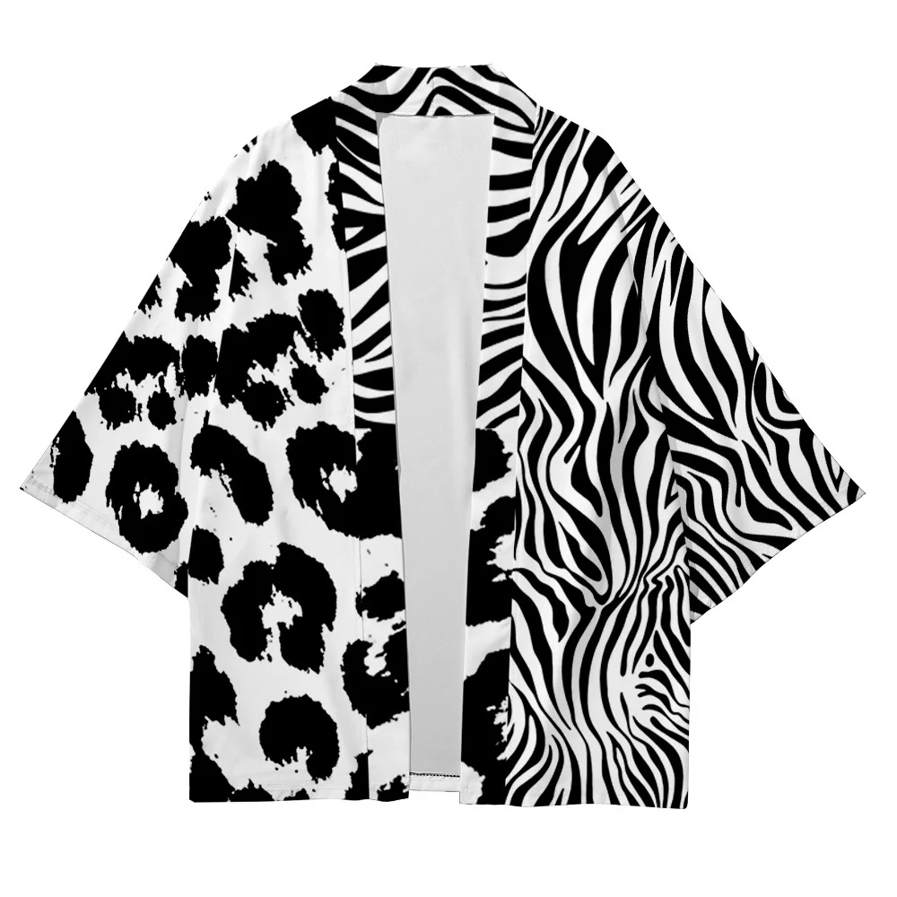 Patobulinti Japonijos Kimono Megztinis Vasaros Prarasti Kinų Stiliaus Leopard Marškinėliai Yukata Haori Retro Vyrai Moterys Azijos Kostiumai