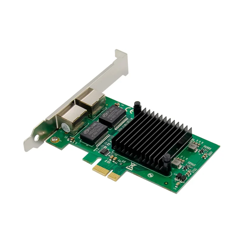 PCIe x1 Dual Port RJ45 Gigabit Ethernet Tinklo plokštė 10/100/1000Mbps NIC 