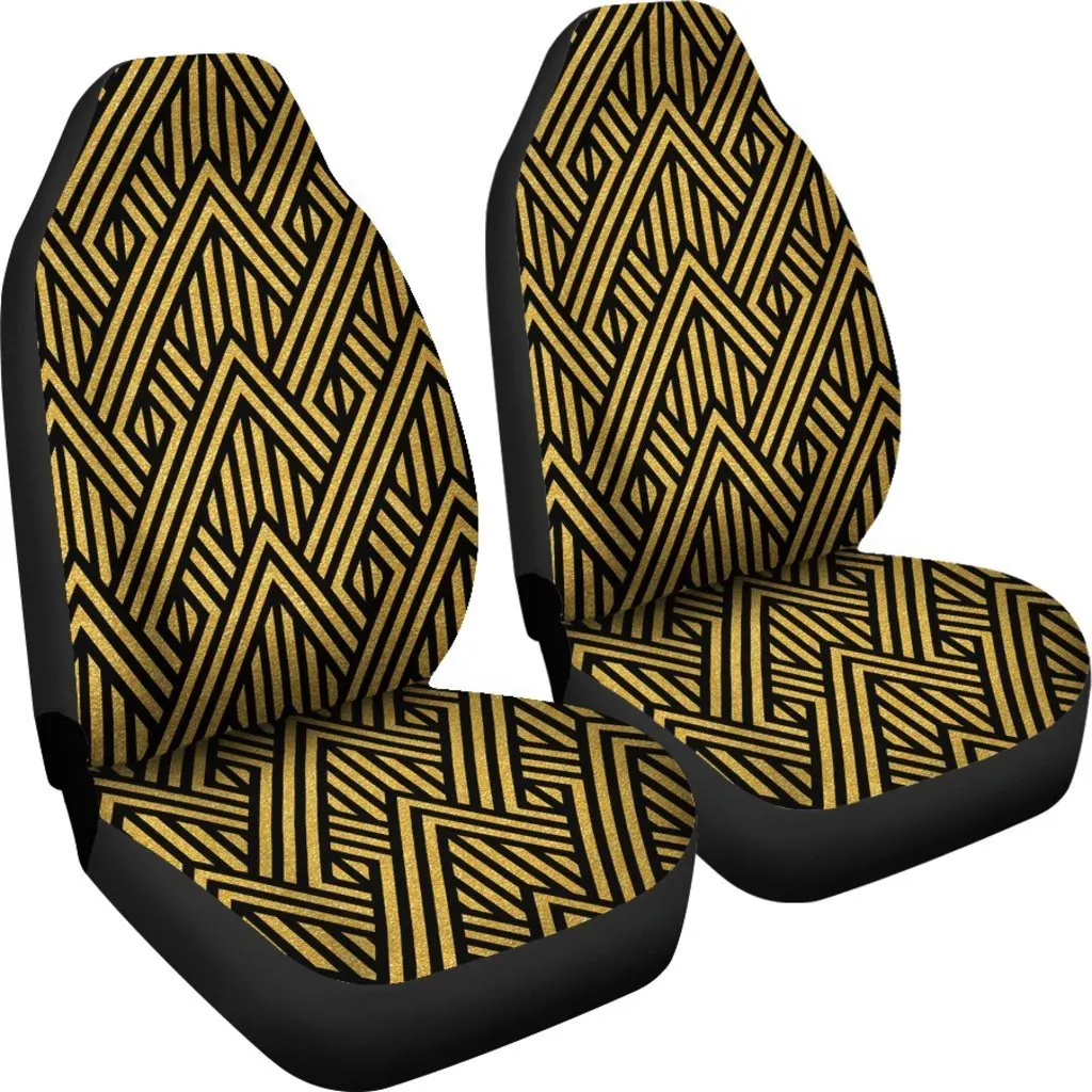 Aukso Blizgučiai Modelio Spausdinimo Sėdynės Padengti Automobilių Sėdynių Užvalkalai 2 Vnt, Automobilių Priedai, Automobilių Kilimėliai
