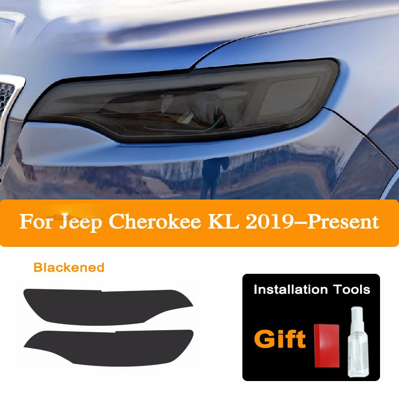 Už Jeep Cherokee KL 2019-Pateikti Automobilių Žibintų Apsaugos Atspalvis Filmas Dūmų Juodos Skaidrios TPU Apsauginiai Lipdukas Priedai