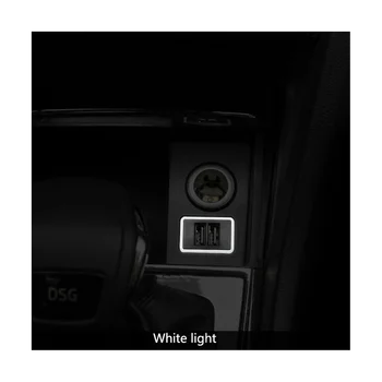 Automobilių Dvigubas USB Įkroviklis GT Greito Įkrovimo už Skoda Kodiaq 2017-2020 Adapteris Cigarečių Degiklio Kalno su Šviesiai Mėlyna