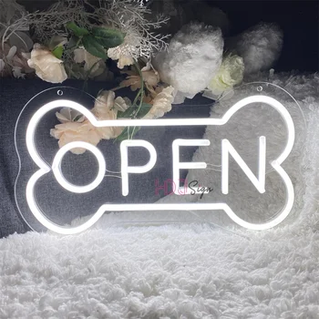 Atidaryti Neon LED Ženklas parduotuvė Parduotuvė Atvirą Laišką Neoninės Šviesos USB Pasirašyti Sienos Atidarymo Kambario Dekoro vestuvių Kavos Parduotuvė Apdailos Neoninės Lempos