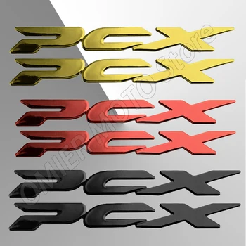 Honda PCX 125 150 160 3D Motociklų Aksesuarų LOGOTIPĄ, Minkšti Plastikiniai Papuošti Lipdukas, Decal, 1 Pora