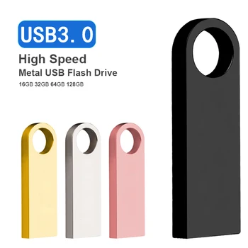 Pendrive 128GB 64GB 3.0 Didelio Greičio USB Flash Diskas 128GB 64GB 32GB 8GB 16GB Metalinis Tušinukas Ratai 3.0 Stick 8GB 16GB 32GB 64GB 128GB