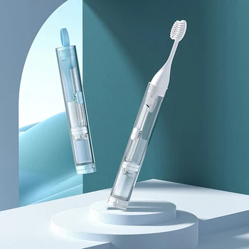 Kelionės nešiojamas sulankstomas galvos, dantų šepetėlis dantų valymo įrankis gali turėti dantų pasta