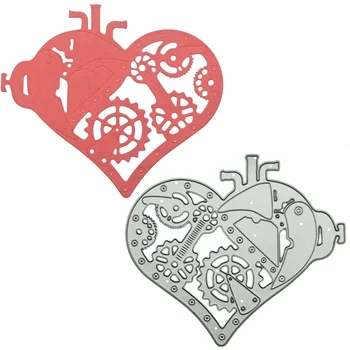 Steampunk Mechaninė Širdies Modelio Pjovimo Miršta Scrapbooking 