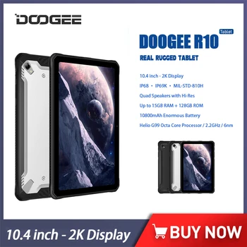 DOOGEE R10 Tvirtas Tablet 10.4 Colių 2K Ekranas 15GB RAM + 128 GB ROM 10800mAh Didžiulę Bateriją Tablet Telefono Gel G99 Octa Core PC