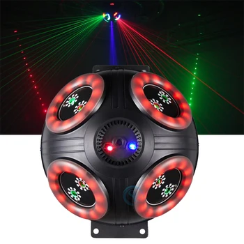 Profesionalus DJ Lazerio RGB 3IN1 LED Grybų Lempos Juda Galvos Projekcija Šviesos DMX Valdymas Balsu, Disco Scenos Šalis