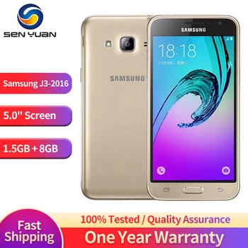 Originalus Samsung Galaxy j3 skyrius 2016 J320F 4G Mobiliojo Telefono 5.0