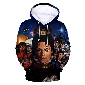 Superžvaigždė Michael Jackson 3D Spausdinimo Hoodies Vyrams, Moterims, Hip-Hop Negabaritinių Megztinis su Gobtuvu Palaidinės Streetwear Vaikai Viršūnes Drabužiai
