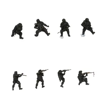 4 Gabalus 1/72 Commando Žmonės Sumos Pasakų Sodas Rankomis Dažyti Specialiųjų Policijos Figūrėlės Miniatiūrinės Scenos Dioramas Apdaila