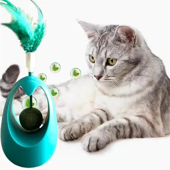 Interaktyvi Katė Žaislas Juokinga Modeliavimas Plunksnų Masažuoklis Kačių Žaislai Kačiukas Katžolių Kamuolys Kramtyti Nuvalykite Šlifavimo Dantų Žaislas Naminių Reikmenys