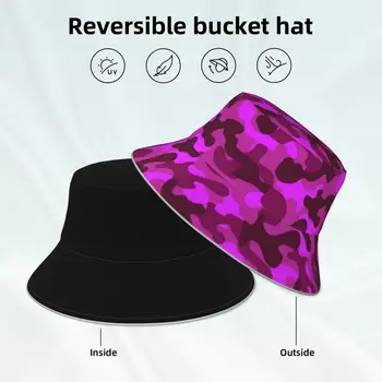 Armijos Camo Spausdinti Kibiro Kepurę Rožinės Spalvos Kamufliažas Grįžtamasis Unisex Atspindintis Žvejys Skrybėlės Originalios Street Style Saulės Skrybėlę